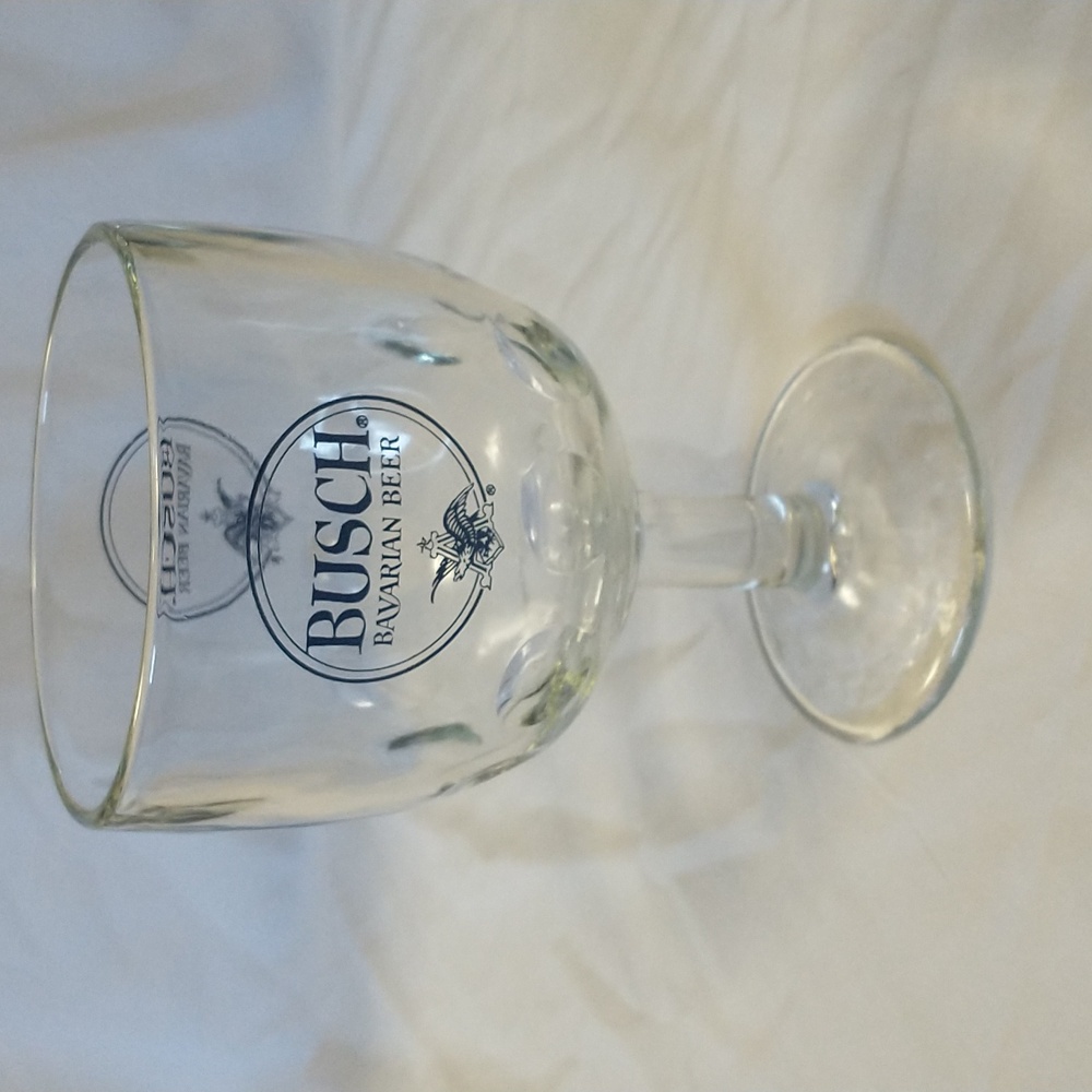 Vintage Busch Bavarian Beer Thumbprint Goblet